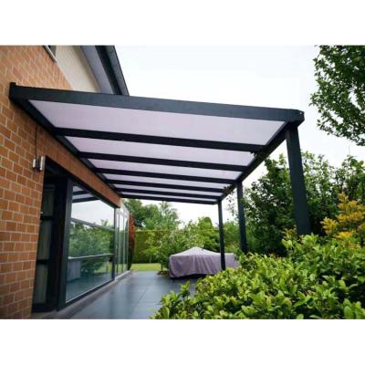 China High Quality Easily Assembled Modern Aluminum Polycarbonate Pergola Roof Top Frame Design Gazebo Garden Pergola Closed Roof for sale