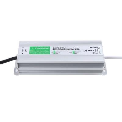 China 60W 12V 24V 5A IP67 waterproof power supply for Led light or led strip 12V60W power supply for sale