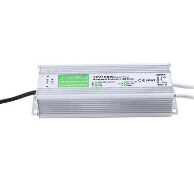 China 100W 24V 8.3A IP67 waterproof power supply for Led light or led strip 24V100W power supply for sale