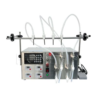 China Liquid Bottle Filling Machine Semi Auto Magnetic Pump Filler four head for sale