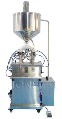 China 2 HeadsCosmetic Lip Gross Filling Equipment Vaseline Heated Filling Machine for sale