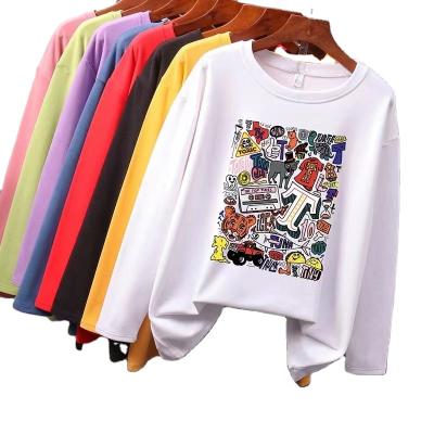 China Customizable options mixed long sleeved hoody t-shirt for women used clothes germany package for sale