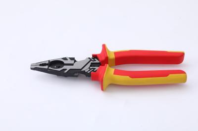 China 207mm 8inch Insolated Tools High Leverage Combination Cutting Plier 1000V VDE Handle for sale