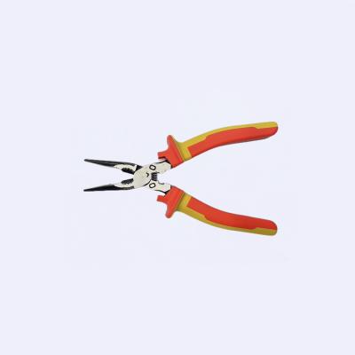 China 18cm Orange 7 Inch Safety Wire Pliers Stainless Steel Long Nose Fishing Pliers for sale