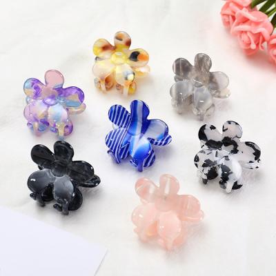 China Hair accessories wholesale cheap high quality plastic hair claw clip girl hair decoration flower hair claw clip for sale