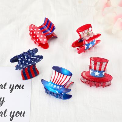 China 2023 European hair accessories and American models single claw clip colored hair accessories women plastic small size hair claw for sale