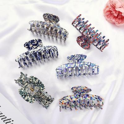 China High Quality Hair Accessories Laser Cut PVC Beauty Big Hair Claw Cuts Bath Clip For Women Girls Hair Accessories Gift for sale