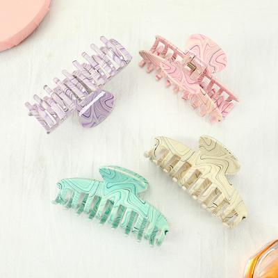 China Wholesale Custom Large Size Luxury Plastic Hair Clips Elephant Claw Hair Accessories Hair Claw For Women for sale