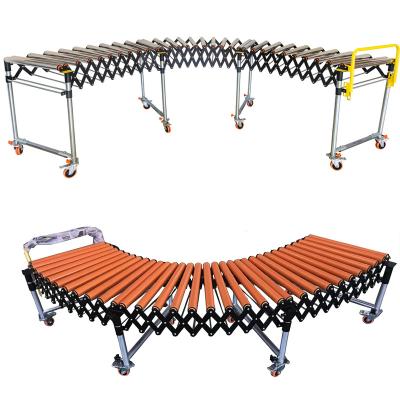 China Sturdy And Durable Stainless Steel Adjustable Height Roller Flexible Gravity Conveyor for sale