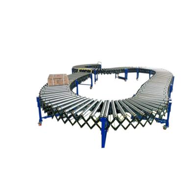 China Heat Resistant Folding Conveyor Roller For Warehouse Roller Conveyor Motor Telescopic Roller Conveyor for sale