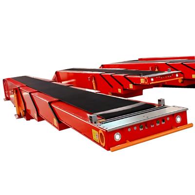 China Structural Safety Equipment Two Way Moving Transport Retractable Belt Conveyor For Truck Unloading for sale