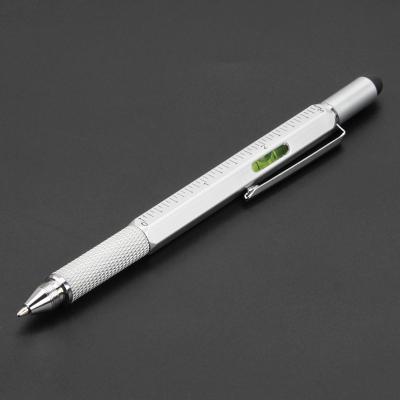 China office & Tech Pen-6in1 School Pen Tool,Ballpoint Pen/Touch Screen Stylus/Flat Head Level and Phillips Screwdriver /Ruler/Spirit,Multifunctional for sale