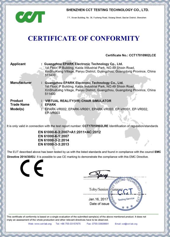 CE-EMC - Guangzhou EPARK Electronic Technology Co. Ltd