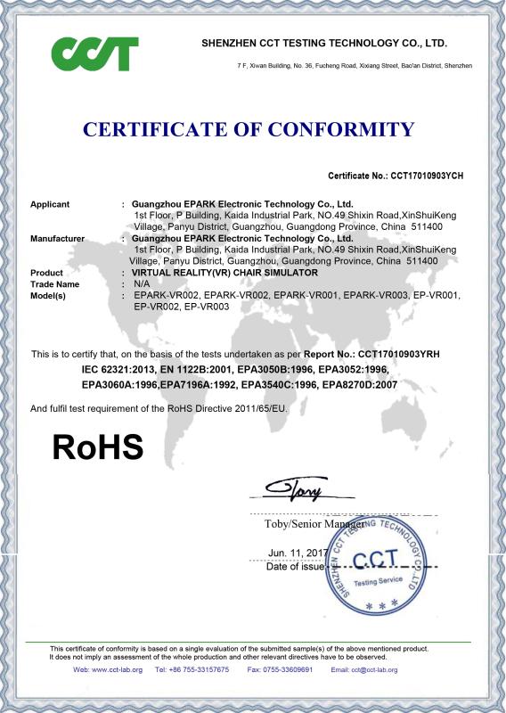 ROHS - Guangzhou EPARK Electronic Technology Co. Ltd