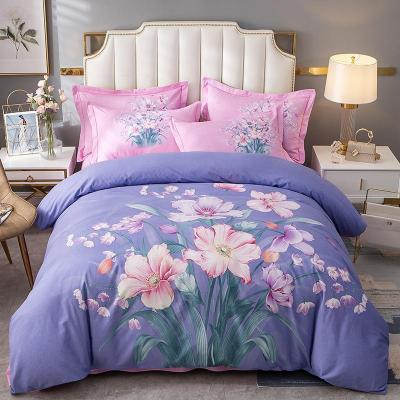 China Hot Sale Cheap Price Bedding Set Cotton Fabric Soft Nondisposable For King Bed Sheet Set for sale