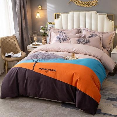 China Nondisposable Home Decoration Good Quality Bedding Set Comfortable Cotton Fabric For 4PCS King Bed for sale