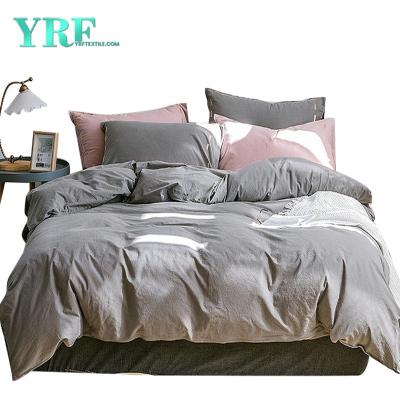 China Nondisposable Bedding Set 4 Piece King Bed Hypoallergenic Solid Color For Apartment for sale