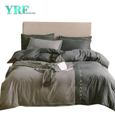 China Nondisposable bed linen made in china double bed polyester solid color for motel for sale