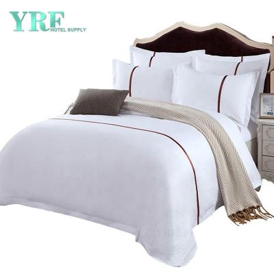 China Customized LOGO Nondisposable 3PCS Non Wrinkle Polyester Satin Hotel Look Bedding Sets Twin XL for sale