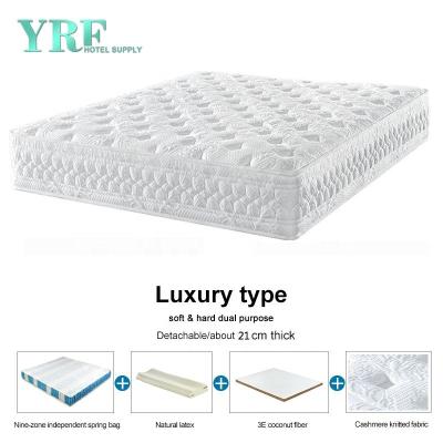 China Chinese Customized Luxurious Comfortable Premium Living Room Mattress 11 Inch Natural Latex Steel Coils Soft And Hard for sale