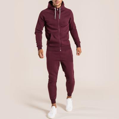 China Hot Selling Breathable Sportswear Men Tracksuit Sets OEM Logo Custom Embroidery Slim Fit Unisex Sweatsuit for sale