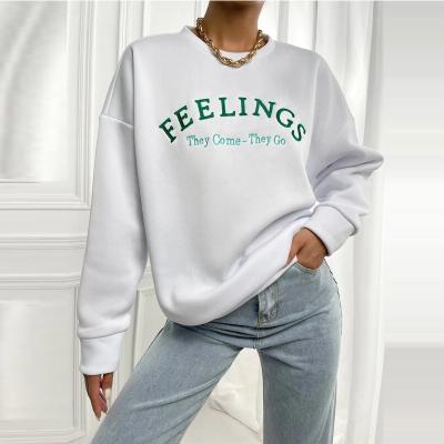 China Custom Women's Luxury Sweat High Quality White Hoodie Anti-wrinkle Color Drop Embroidery Hoodie Off Shoulder for sale