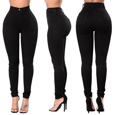 China New fashion hip mention women jeans QUICK DRY high waist tight jeans pants for women for sale