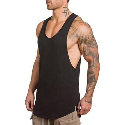 China Fashion Men Fitness Breathable Warm Gym Wear Cotton Mens Wholesale Black Gray Sleeveless Tank Top For Sports for sale