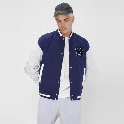 China Wholesale QUICK DRY Baseball Jackets Button Front Fall OEM Colorblock OEM Letterman Varsity Jacket 2021 For Men Custom Made for sale