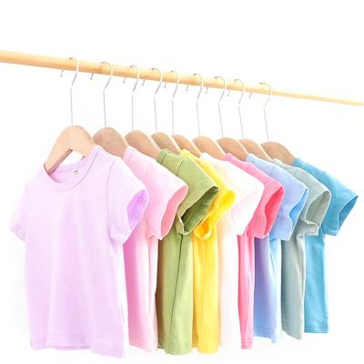 China Breathable 2021 New Style Customize Logo Blank Kids T Shirts For Girl And Boy for sale