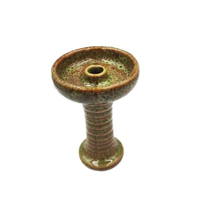 China Hot Selling Ceramic Hookah Bowl Smoke Pot Hookah Bowl Carbon Brass Ceramic Pot for sale