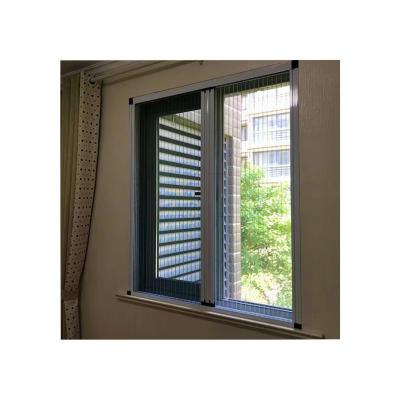 China Modern Adjustable Retractable Pleated Fly Window Screen Systems for sale