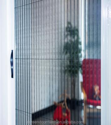 China Home and Commercial Environment DIY Screens Kit Pleated Polyester Mesh Balcony Retractable Screen Door for sale