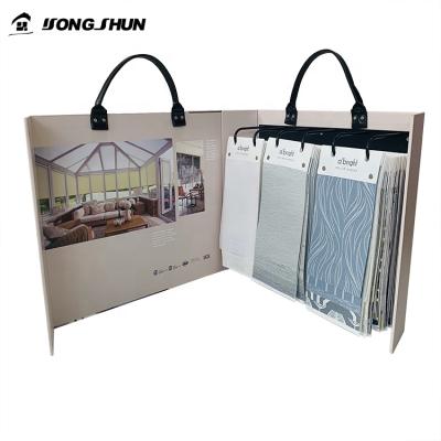 China Blackout Transparent/Pearl Rope Roll Shade Window Shade Fabric Sample Book Sample Book Residential Simple Printed Textile for sale