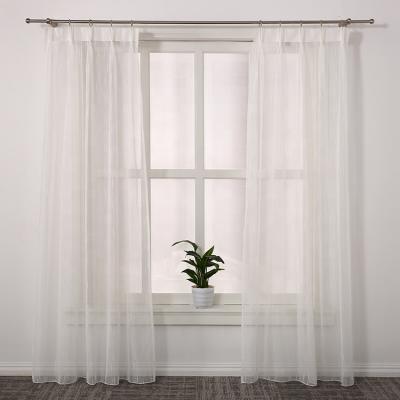 China Texture Design Bedroom Sheer Curtains In Voile Modern Living Room Sheer White Curtains for sale