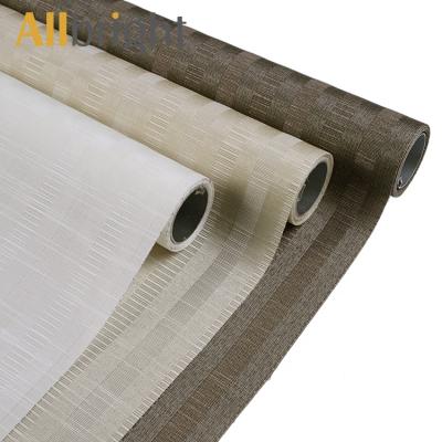 China Modern Transparent Jacquard Roll Blackout Semi Transparent Blind Roll Fabrics for sale