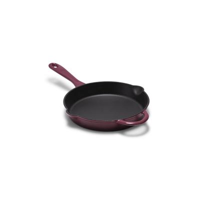 China Wholesale Custom Made Minimalist Factory Kitchen Cookware Iron Frying Pan Cooking Cast Iron Skillet Pan With Long Handle for sale