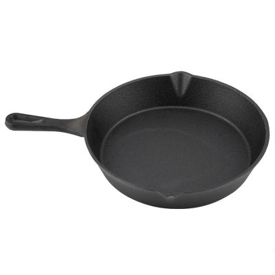 China 6 Inch Kitchen Cookware Viable Classic Tools Fry Coating Pan Vegetable Oil Cast Iron Frying Pan With Long Handle for sale