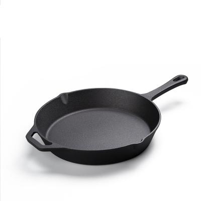 China Non Stick Viable Fry Pans No Seasoned Cast Iron Pre- Coating Skillet for sale