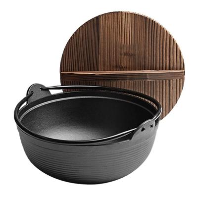 China Sustainable Wholesale High Quality Japanese Preseasoned Cast Iron Pot Sets Cook Vintage Iron Cast Iron Pot for sale