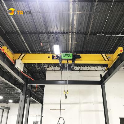 China Euro Design Crane High Quality Tavol Brand 3ton 5ton 10ton 16ton Single Girder Overhead Traveling Crane With Drawing For Workshop for sale