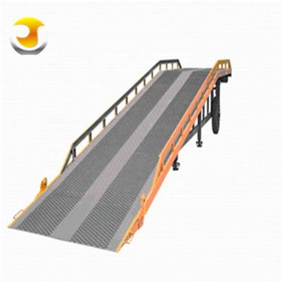 China Building Material Shops 6 Ton 8 Ton 10 Ton 12 Ton Mobile Adjustable Height Hydraulic Dock Yard Ramp For Trailers for sale