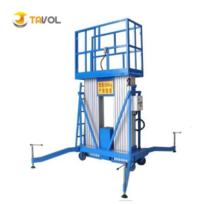 China China Hotels Low Price Vertical Electric Aluminum Alloy Mobile Telescopic Man Lift Table for sale