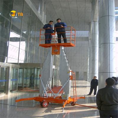 China Hotels One Person Operation Aerial Work Vertical Aluminum Telescopic Platform Frame Lift Single Price for sale