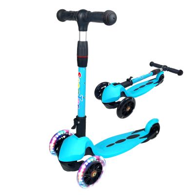 China Cheap And Cool Adjustable 3 Foot Wheel Children Kid Scooter With Flashing Light for sale