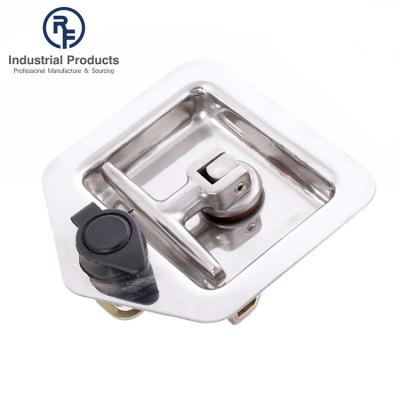 China Trailer OEM Style Silver T-Handle Door Locks Bright Chrome Plated Tool Box Latch Locks for sale