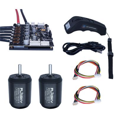 China DIY Electric Skateboard 200A Dual VESC6 Plus Pro Switch +190KV 6384 DC Motor + VX2 Remote DIY Skateboard Kits for sale