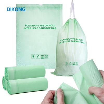 China Logistics Packaging Plastic Garbage Bag 90x120 With Drawstring Tie Large Garbage Bag For Waste Garbage Packaging for sale