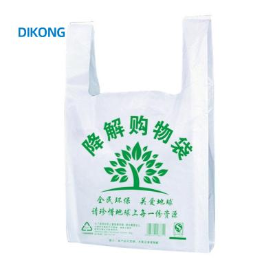 China Eco Friendly Biodegradable Logistics Packaging Pla Compost T-shirt Bags For Packing Garment Custom Backs Cornstarch Bag for sale