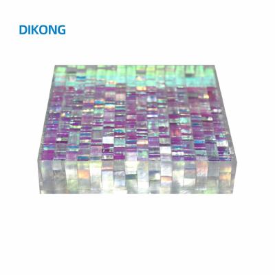 China Widely Indoor Decoration KTV Wall Cast Pattern Sheet Acrylic Decorative Translucent Mosaic Acrylic Panel for sale